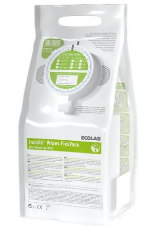 INCIDIN WIPES Flexpack capuchon vert nouveau 6 x 99 pièces