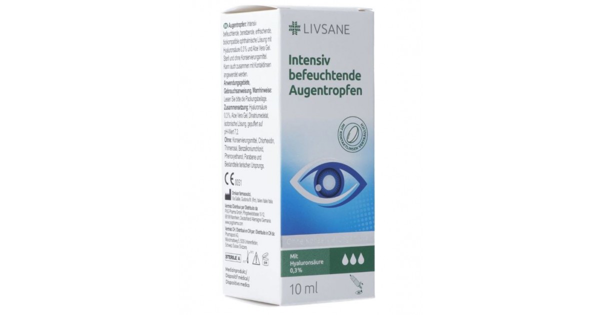 Livsane Gouttes oculaires hydratantes intensives 10ml Livsane Gouttes oculaires hydratantes intensives 10ml