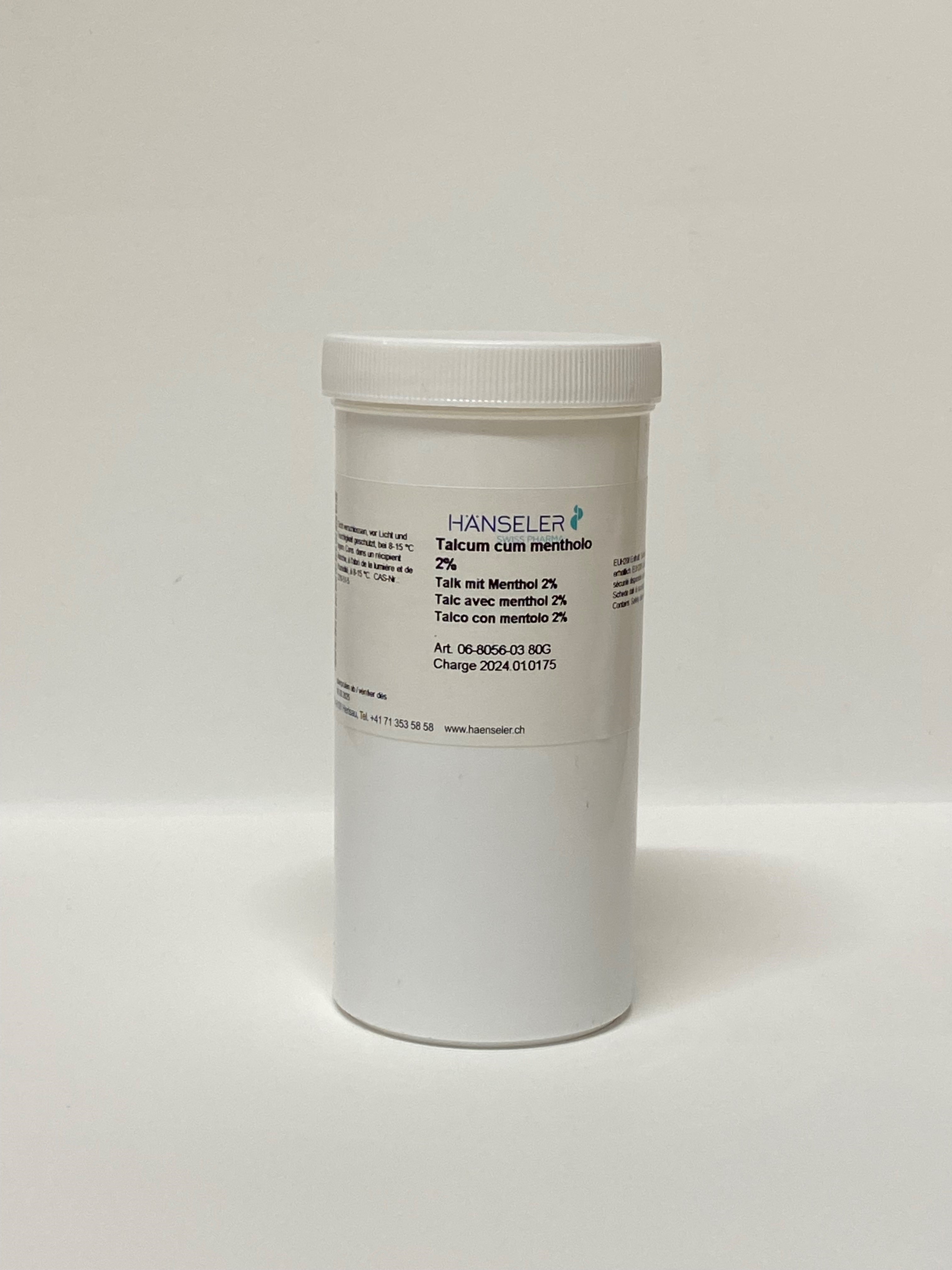 Hänseler Poudre de menthol 2% 80g