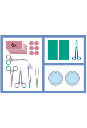 MEDISET Kit de plaies avec possibilité de suture 4783393