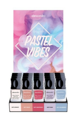 alessandro Disp Pastel Vibes vernis à ongles 5x4 pièces