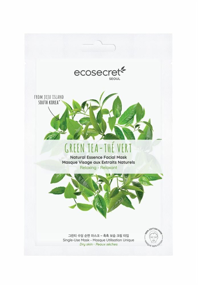 ECOSECRET Masque visage relaxant Thé vert 20ml
