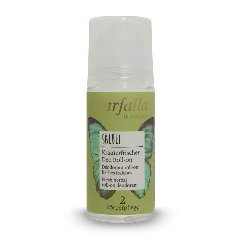 Déodorant à bille aux herbes FARFALLA Sauge 50ml Déodorant à bille aux herbes FARFALLA Sauge 50ml