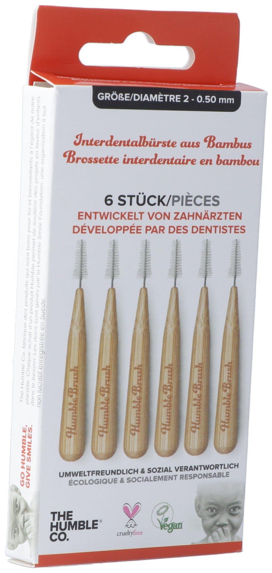 THE HUMBLE brosse interdentaire bambou 0.5mm 6 pièces THE HUMBLE brosse interdentaire bambou 0.5mm 6 pièces