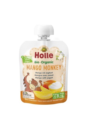 Holle Mango Monkey Pouchy mangue avec yaourt 85g Holle Mango Monkey Pouchy mangue avec yaourt 85g