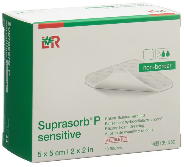 Suprasorb® P sensitive non-border 5x5cm 10 pièces