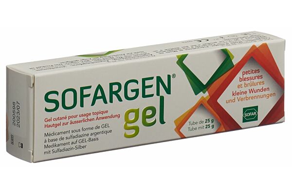 Gel cutané topique SOFARGENgel 25g Gel cutané topique SOFARGENgel 25g