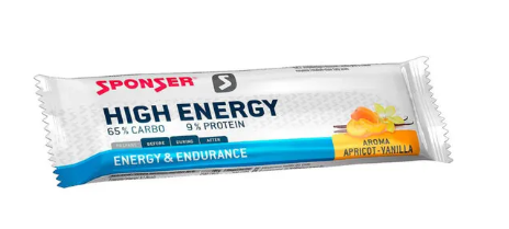 SPONSER® High Energy Bar Abricot Vanilla 45g SPONSER® High Energy Bar Abricot Vanilla 45g