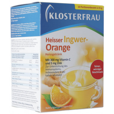 Klosterfrau Boisson chaude gingembre-orange 10x15g