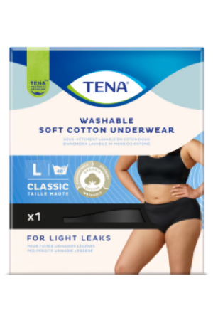 Tena Washable Cotton Classic L noir
