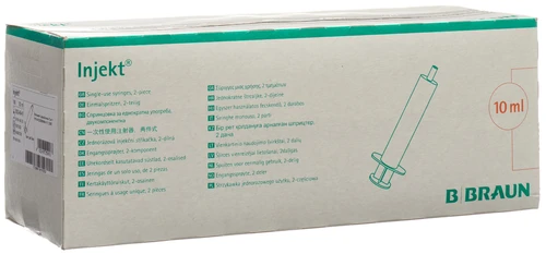 BRAUN Seringue à injection 10ml Luer 2 pièces stérile 100 pièces