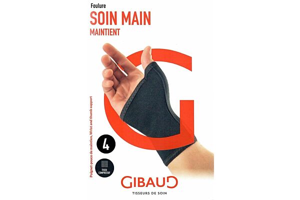 GIBAUD Bandage pour poignet et pouce Gr1 14-15cm GIBAUD Bandage pour poignet et pouce Gr1 14-15cm
