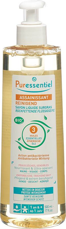 Recharge de savon liquide surgras Puressentiel 500ml Recharge de savon liquide surgras Puressentiel 500ml