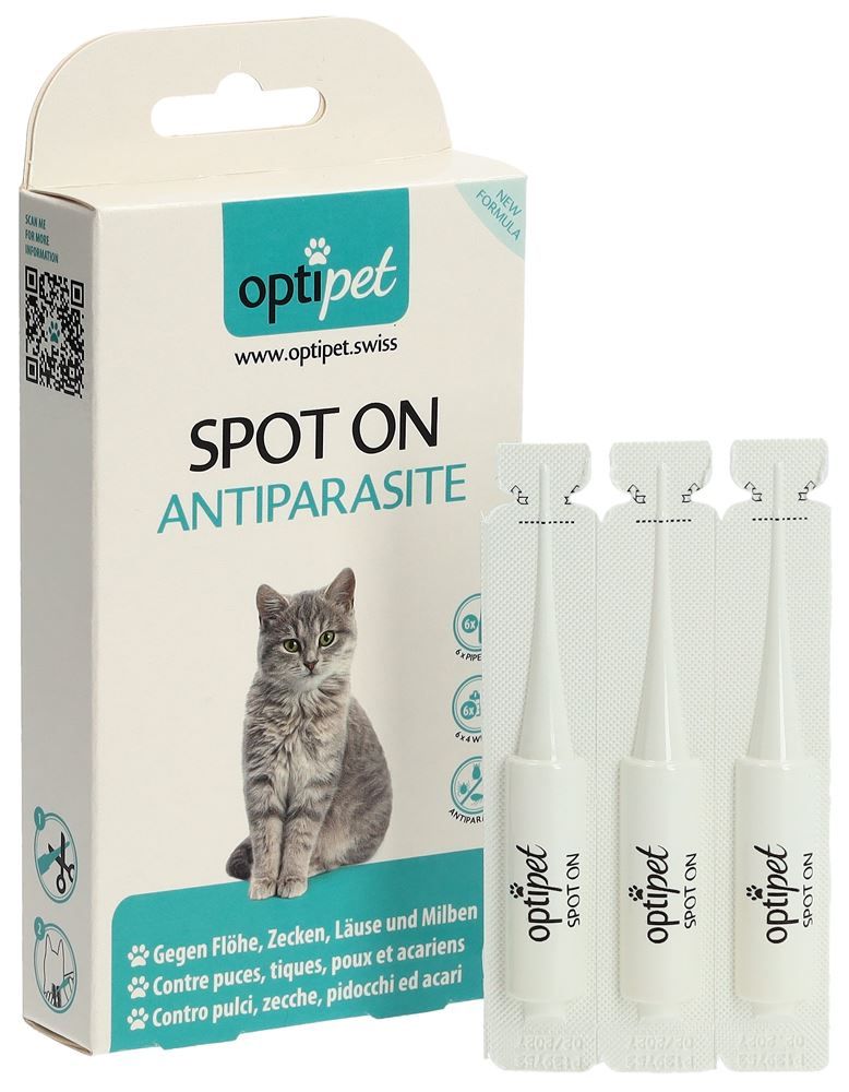 OPTIPET Spot On Antiparasitaire Chat 6 x 1 ml