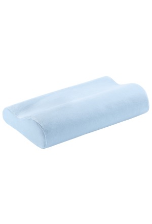 ELSA coussin nuque 50x11cm housse velours bleu clair