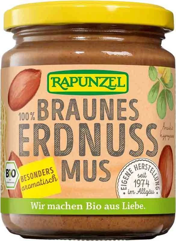Rapunzel Purée d'arachide brune en pot 250 g