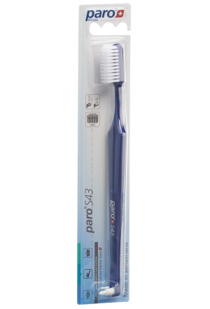 Brosse à dents PARO S43 soft 4 rangées avec Interspace Brosse à dents PARO S43 soft 4 rangées avec Interspace