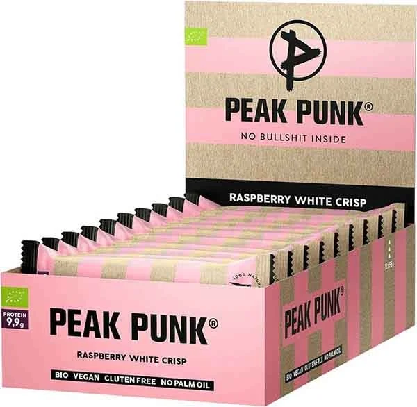 PEAK PUNK Bio Oat Prot Flapj Rasp Crisp 55g
