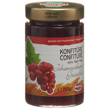 MORGA Confiture de pulpe de groseilles Fruchtz 350g MORGA Confiture de pulpe de groseilles Fruchtz 350g
