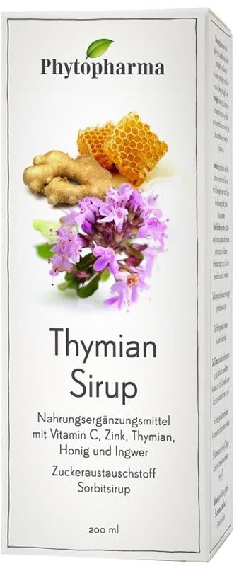 Phytopharma sirop de thym avec vitamine C, zinc, miel et gingembre 200ml Phytopharma sirop de thym avec vitamine C, zinc, miel et gingembre 200ml