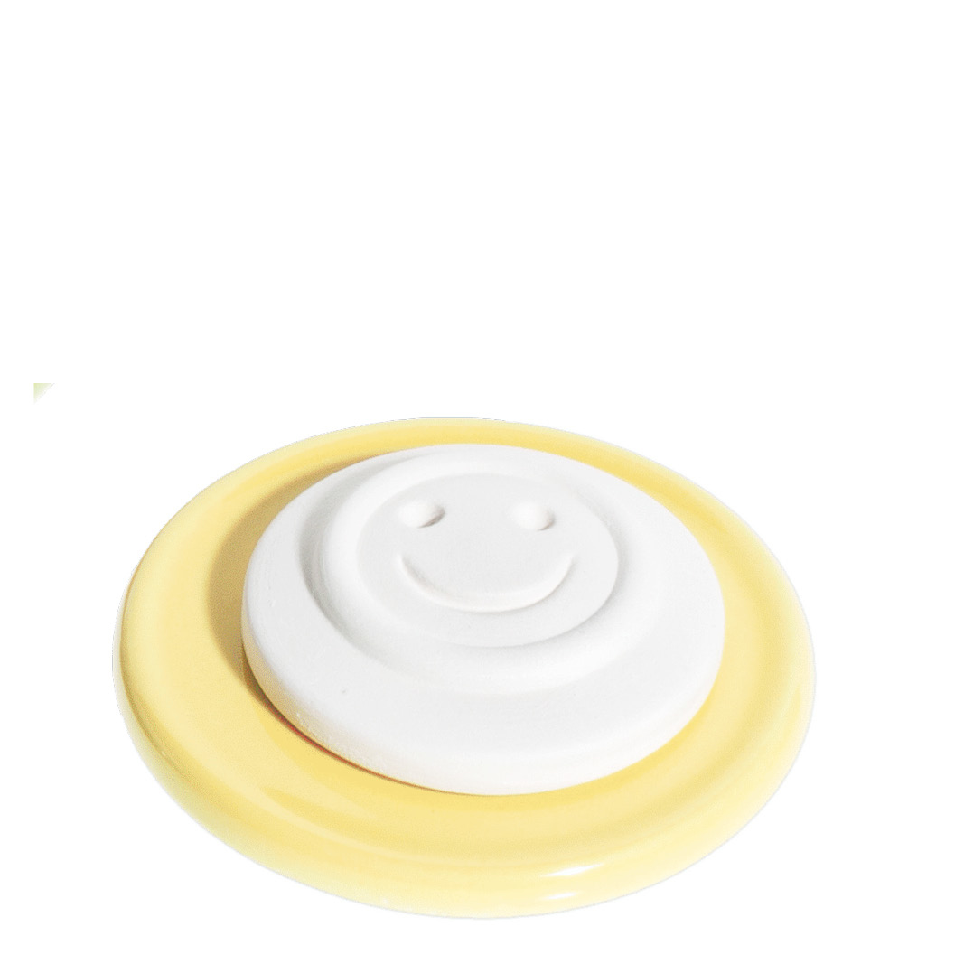 AROMALIFE Pierre odorante set Smile&sous-verre jaune AROMALIFE Pierre odorante set Smile&sous-verre jaune