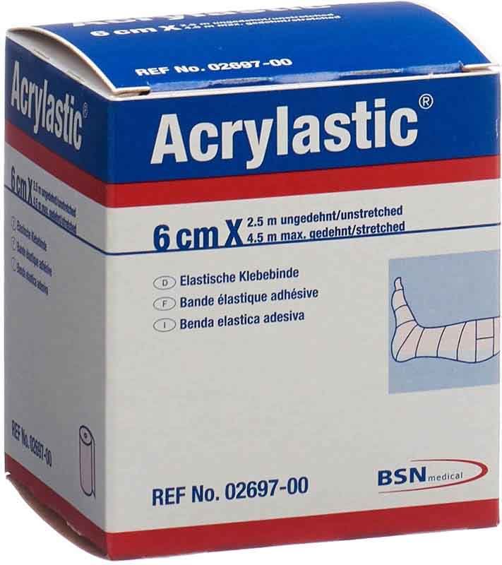 Bande adhésive Acrylastic 2.5mx6cm élastique Bande adhésive Acrylastic 2.5mx6cm élastique
