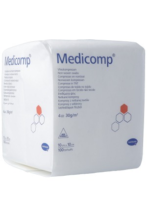 Medicomp 4 fois S30 10x10cm non stérile Btl 100 pièces