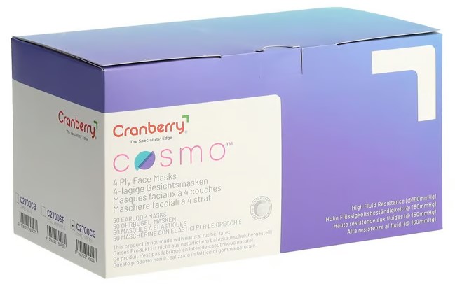 CRANBERRY Cosmo masque facial 4l CBC2700SP 50 pièces