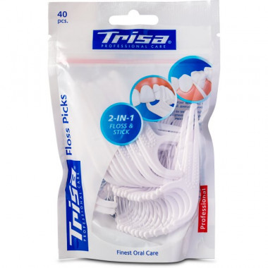 Trisa Floss Picks Professional 40 pièces Trisa Floss Picks Professional 40 pièces
