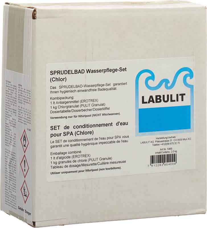 LABULIT Kit d'entretien de l'eau pour bain à bulles Chlore 2kg