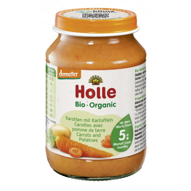 Holle carottes avec pommes de terre demeter bio 190g Holle carottes avec pommes de terre demeter bio 190g