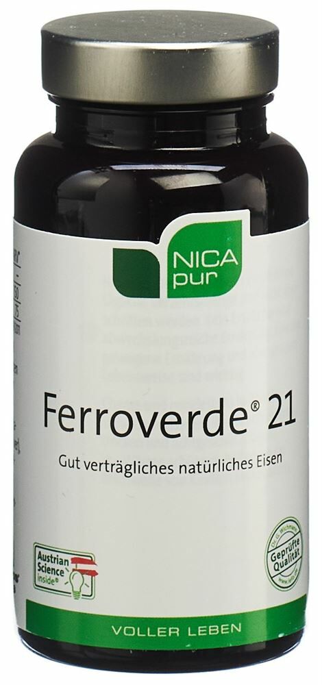 FERROVERDE Gélules 21 mg Fer végétal Ds 60 pièces FERROVERDE Gélules 21 mg Fer végétal Ds 60 pièces