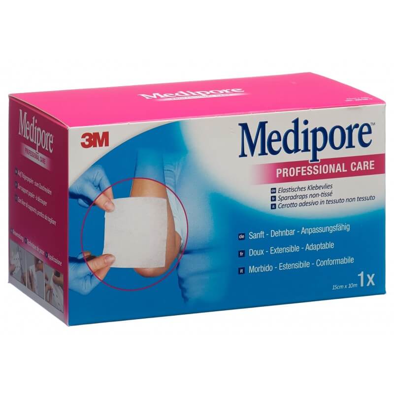 Rouleau de nontissé de fixation 3M Medipore 15cmx10m Liner Rouleau de nontissé de fixation 3M Medipore 15cmx10m Liner
