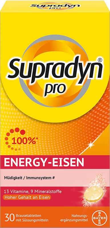Supradyn® PRO energy fer comprimés effervescents 30 pièces Supradyn® PRO energy fer comprimés effervescents 30 pièces