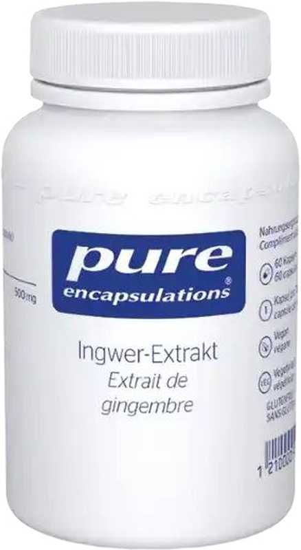 Pure ginger extract capsules Fl 60 pieces