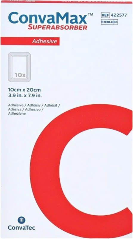 ConvaMax Superabsorbant 10x20cm adhésif 10 pièces