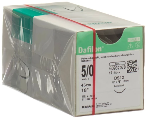 DAFILON 45cm bleu DS 12 5-0 12 pièces