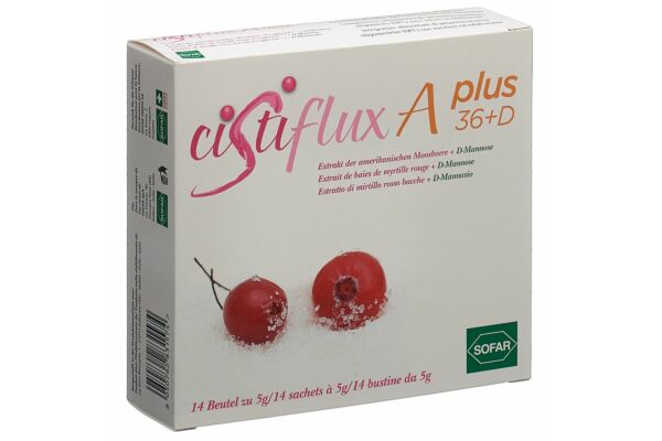 Cistiflux A36+DMannose Complément alimentaire à la canneberge 14 x 5g Cistiflux A36+DMannose Complément alimentaire à la canneberge 14 x 5g