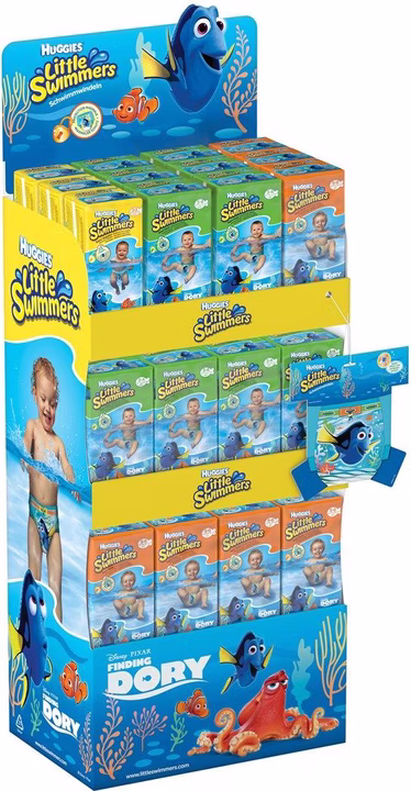 Huggies Little Swimmers Couches flottantes Présentoir 36 pièces