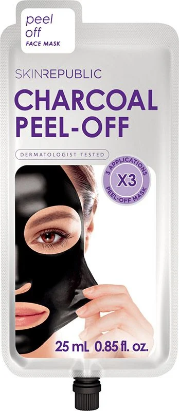 SKINREPUBLIC Masque visage Peel-Off au charbon de bois 25ml