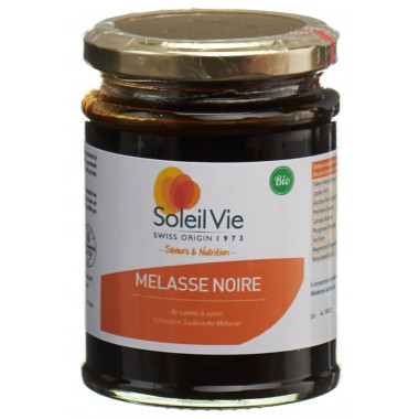 Soleil Vie Mélasse noire Sucre de canne bio 340g Soleil Vie Mélasse noire Sucre de canne bio 340g