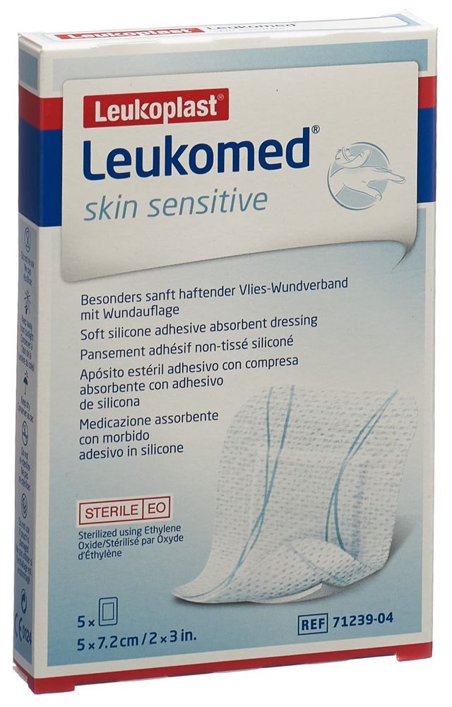 LEUKOMED skin sensitive 5x7.2cm 10 pièces