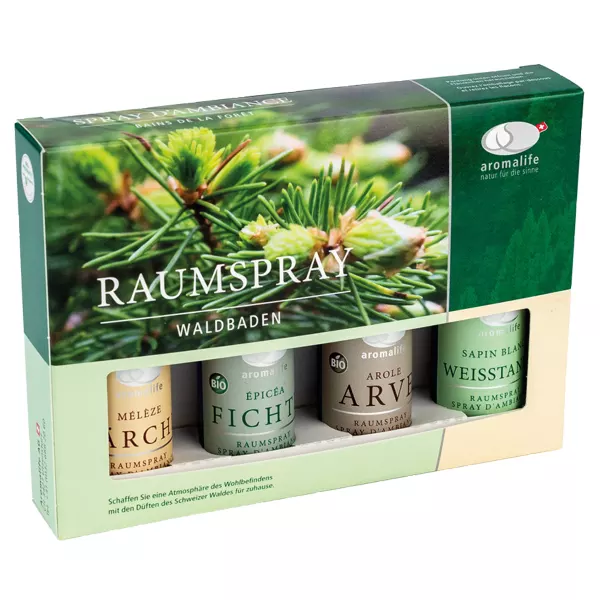 Set cadeau Aromalife Spray d'ambiance Bain de forêt 4x30ml Set cadeau Aromalife Spray d'ambiance Bain de forêt 4x30ml
