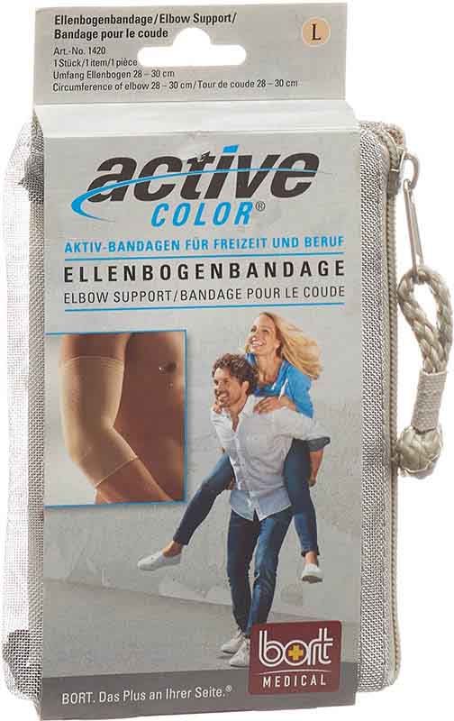 BORT ActiveColor Bandage pour coude M -28cm beige BORT ActiveColor Bandage pour coude M -28cm beige