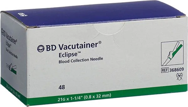 VACUTAINER Canule Eclipse 21G 0.8x32mm vert 48 pièces