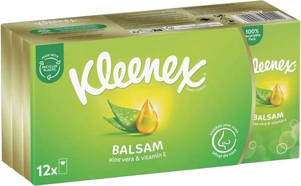 Kleenex Balsam mouchoirs 4 plis blanc ? 9 mouchoirs 16 x 12 pcs.