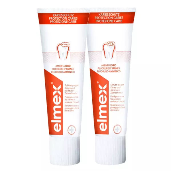 elmex dentifrice PROTECTION CARIES Duo 2 x 75ml