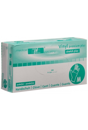 Gants d'examen Gribi Vinyl M non poudrés non stériles Stretch plus boîte 100 pièces