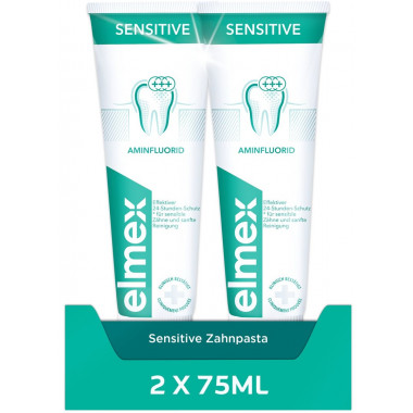 elmex SENSITIVE dentifrice duo 2 x 75ml