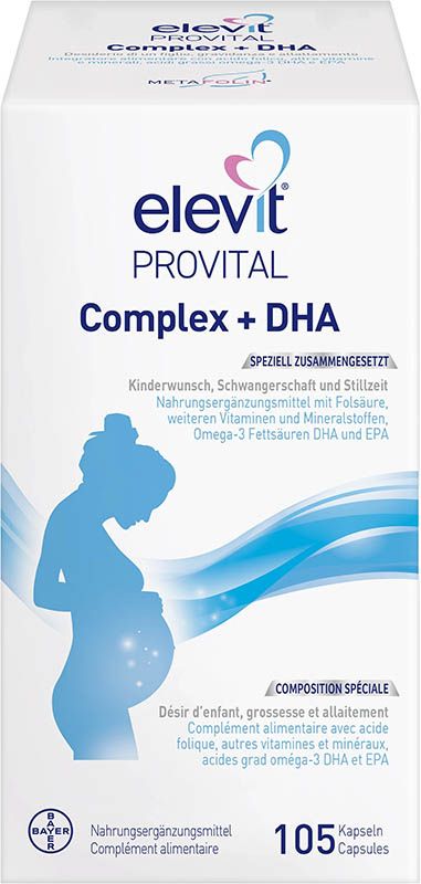 elevit® Provital Complex + DHA gélules 105 pièces elevit® Provital Complex + DHA gélules 105 pièces